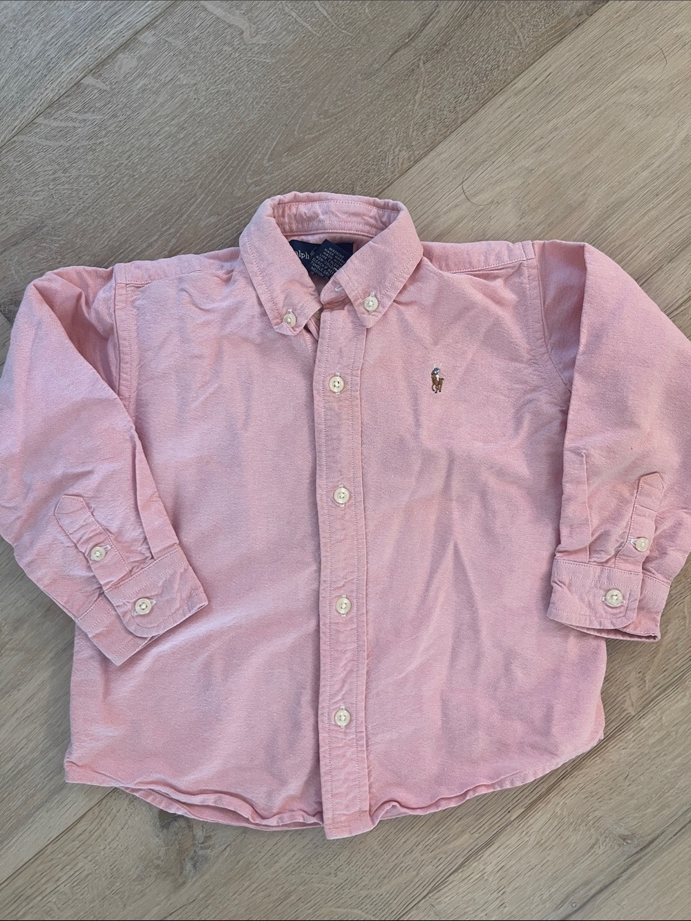 Ralph Lauren Light Pink Button-Down Oxford Shirt for Kids
